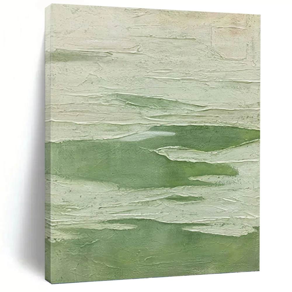 Meadow_Green_White_Abstract_Textured_Wall_Art_AVD0G wall art